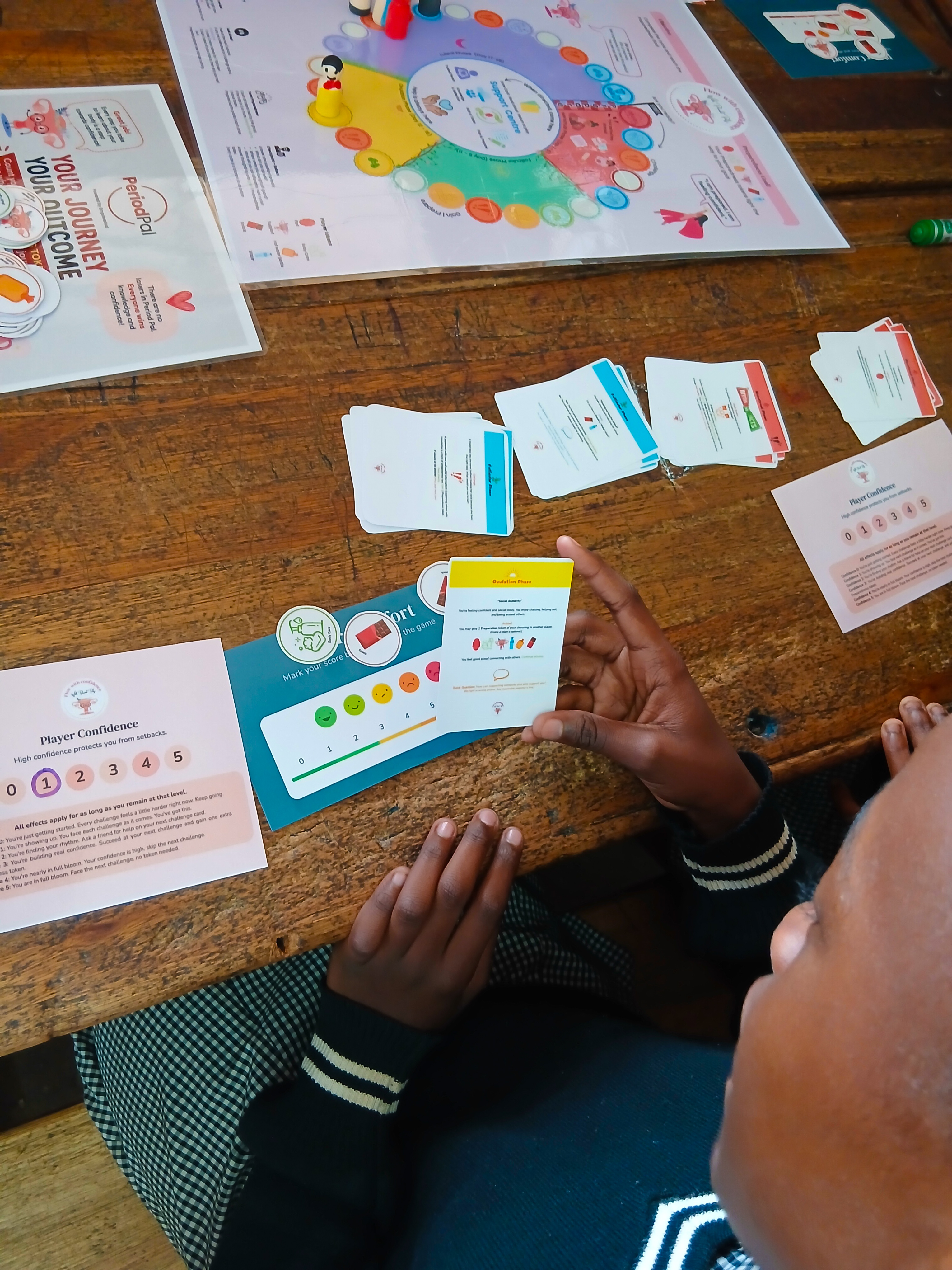 Learners during a Period Pal session at Langalibhalele Primary School